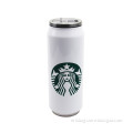 Stainless steel thermos drinking bottle with can shape